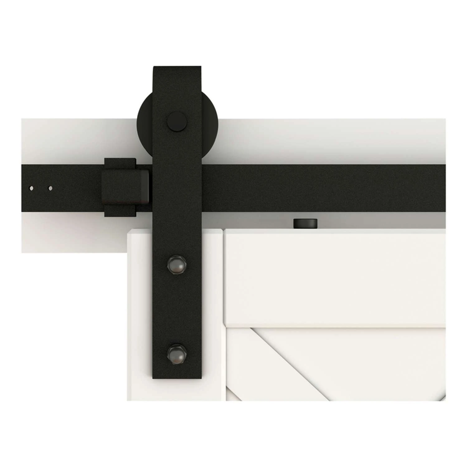 National Hardware Designer Matte Black Steel Barn Door Hanger Kit 1 Pc 7 National Hardware Designer Matte Black Steel Barn Door Hanger Kit 1 Pc - Image 5
