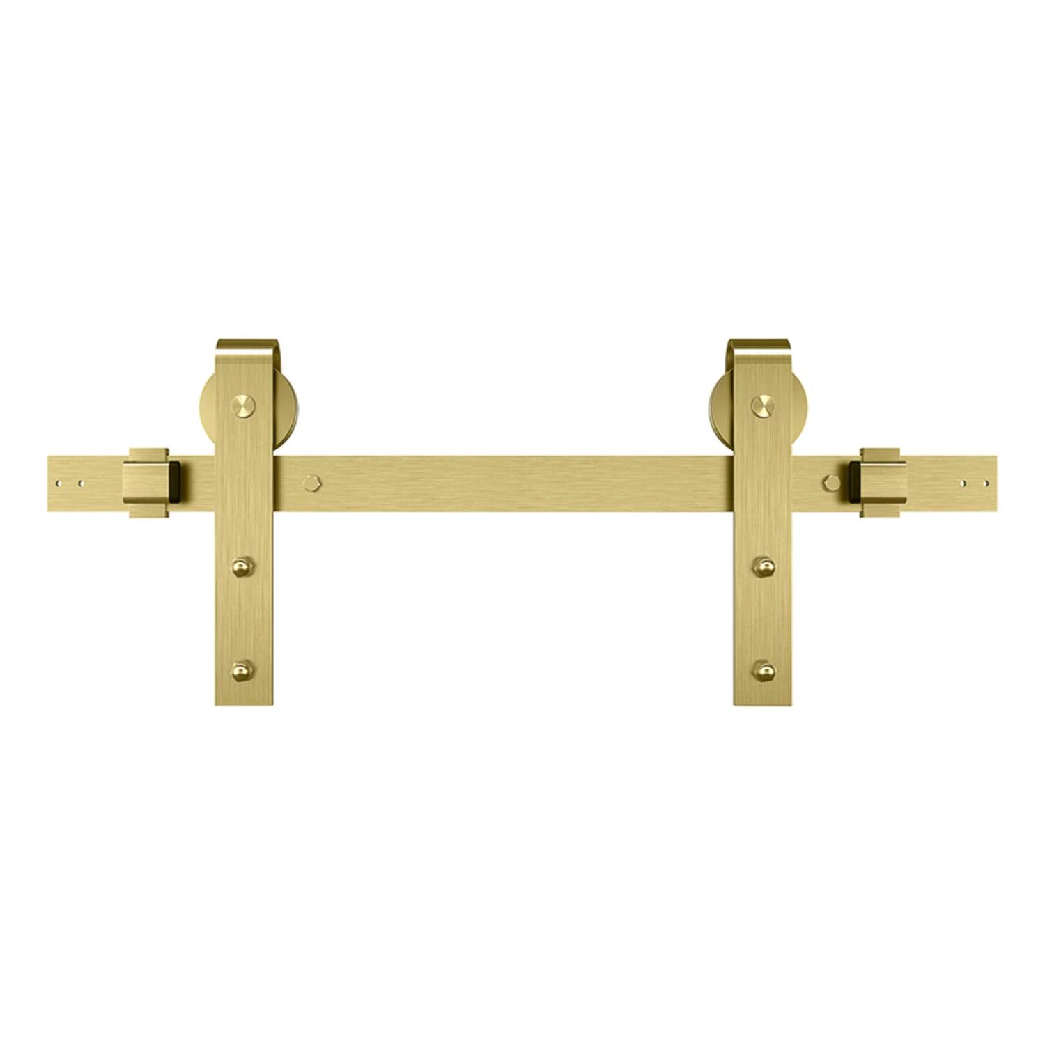 National Hardware Designer Brushed Gold Steel Barn Door Hanger Kit 1 Pc 9 National Hardware Designer Brushed Gold Steel Barn Door Hanger Kit 1 Pc - Image 7