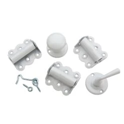 National Hardware Silver/White Steel Screen/Storm Door Hardware Set 1 Pk