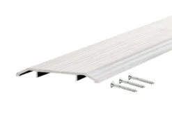 M-D 0.5 In. H X 5 In. W X 36 In. L Mill Aluminum Fluted Saddle Threshold Silver