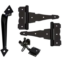 National Hardware Black Steel Gate Hardware Kit 1 Pk