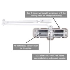 Brinks Commercial Aluminum Steel Hydraulic Door Closer Grade 1 10 Brinks Commercial Aluminum Steel Hydraulic Door Closer Grade 1 -Acme Acorn Store eb5a633f 27d7 4a5c a442 893d7b89a951