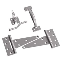 National Hardware Galvanized Silver Steel T-Hinge Gate Kit 1 Pk