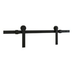 National Hardware Builder Matte Black Steel Barn Door Hanger Kit 1 Pc
