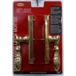 Larson M2 Bright Brass Gold Zinc Mortise Latch 1 Pk