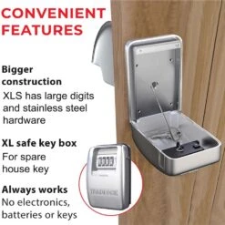 YARDLOCK Matte Silver Stainless Steel Keyless Gate Lock 1 Pk -Acme Acorn Store fc76629b fc18 4d8f bd95 ebe9bfb61831